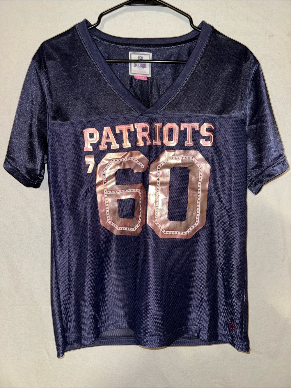 Victoria's Secret PINK NFL New England Patriots Bling Jersey Medium